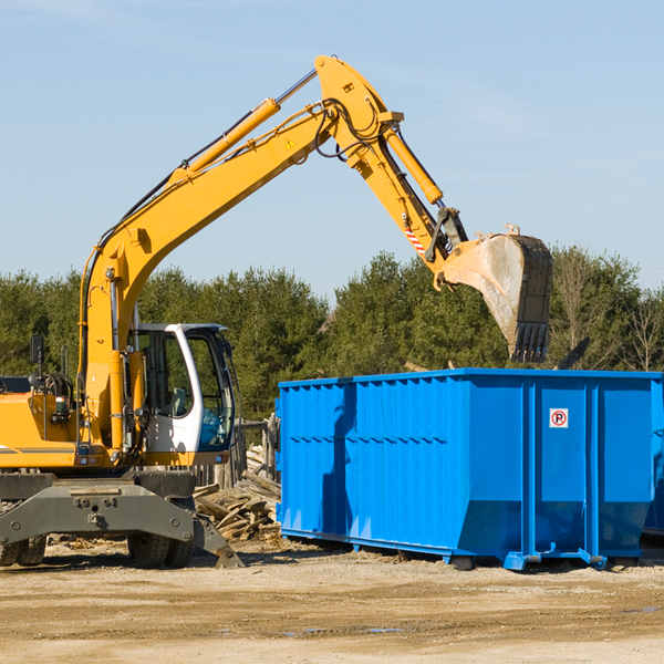 what size residential dumpster rentals are available in Moundsville WV